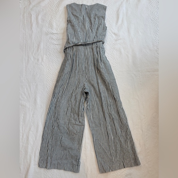 Boden Striped Jumpsuit Women’s Size 4 Tie Waist Sleeveless - Picture 4 of 6